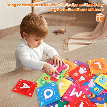 26Pcs Toddlers Soft Alphabet Cards With Storage Bag